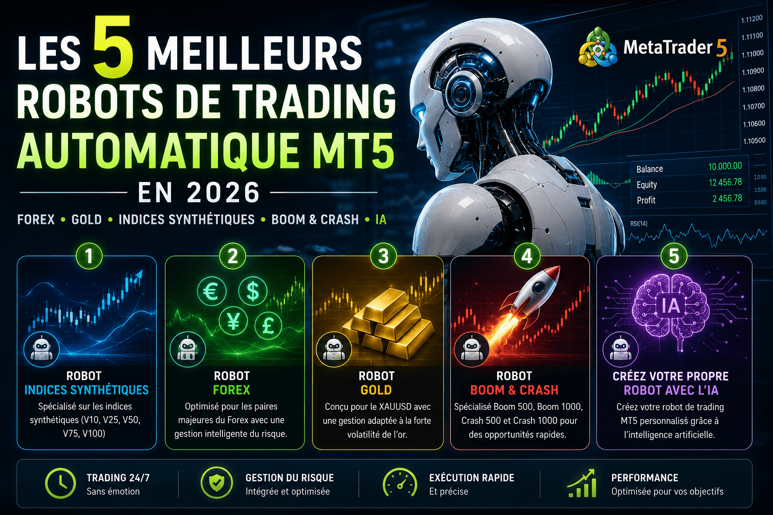 Les 5 Meilleurs Robots de Trading Automatique MT5 en 2026
