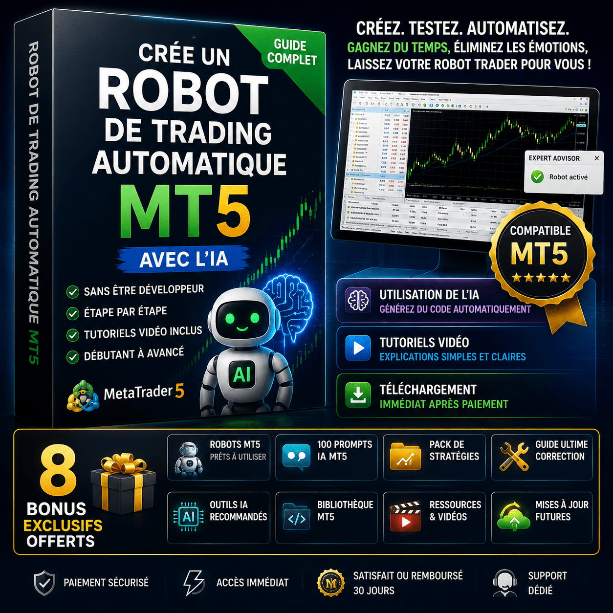 Crée un Robot de Trading Automatique MT5 Rentable avec l’IA – Sans Être Développeur